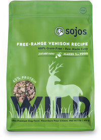 Sojos Wild Venison Freeze Dried Raw Dog Food 1lb