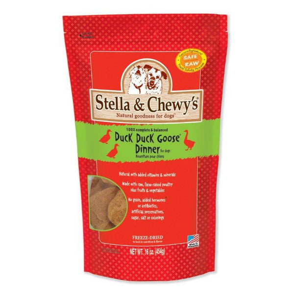 Stella and Chewys Duck Duck Goose Freeze Dried Raw Dog Dinner 15oz