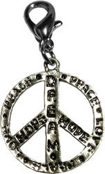 Dream, Hope, Love, Peace Sign Lobster Claw Charm