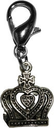 Pewter Crowns Lobster Claw Charm