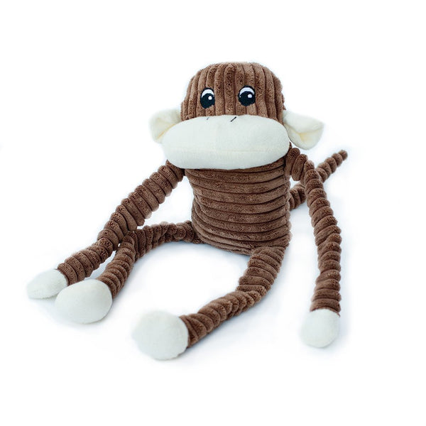 Zippy Paws Spencer the Crinkle Monkey Large Brown Toy