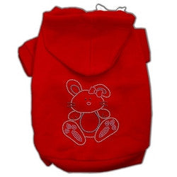 Bunny Rhinestone Hoodies Red XXL (18)