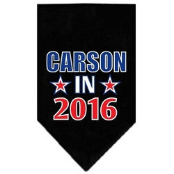 Carson in 2016 Election Screenprint Bandana Black Large