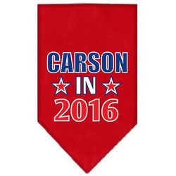 Carson in 2016 Election Screenprint Bandana Red Large