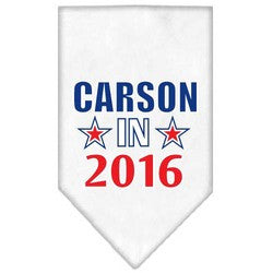 Carson in 2016 Election Screenprint Bandana White Large