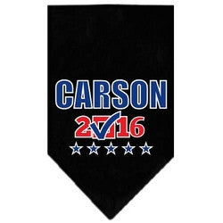 Carson Checkbox Election Screenprint Bandana Black Large