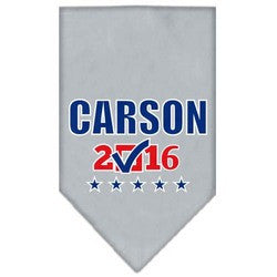 Carson Checkbox Election Screenprint Bandana Grey Large