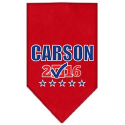 Carson Checkbox Election Screenprint Bandana Red Large