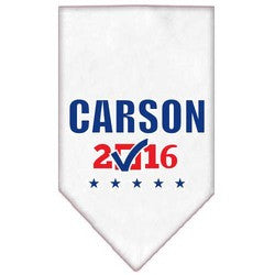 Carson Checkbox Election Screenprint Bandana White Large