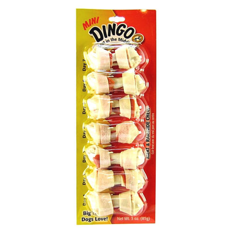 Dingo 7 Pack Mini Meat In The Middle Knotted Bones