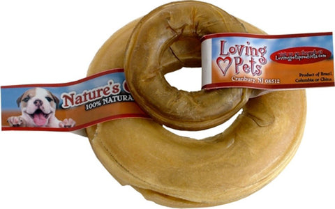 Loving Pet Natures Choice Pressed Rawhide Donut 6in