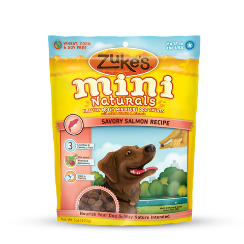 Zukes Mini Naturals Salmon Dog Training Treats 6oz
