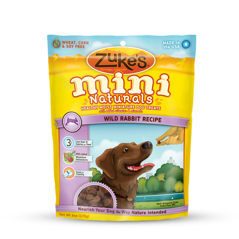 Zukes Mini Naturals Wild Rabbit Dog Training Treats 6oz