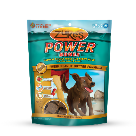 Zukes Power Bones Peanut Butter Dog Treats