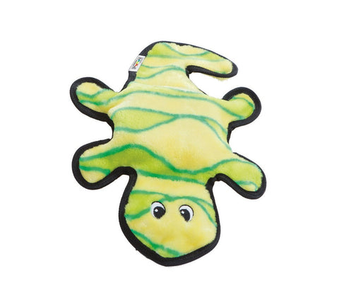 Yellow And Green Gecko Invincibles 2 Squeaker Dog Toy
