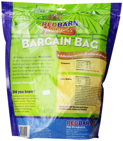 Redbarn Natural Bargain Bag 2lbs Assorted Chews