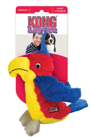 KONG Layerz Parrot Dog Toy Size Small