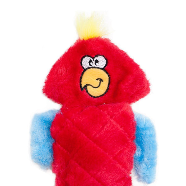 Zippy Paws Jigglerz Parrot - Shake Squeak N Crackle Toy