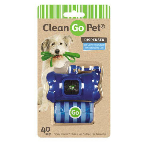 Blue Clean Go Pet Waste Bag Holder With 40 Bags