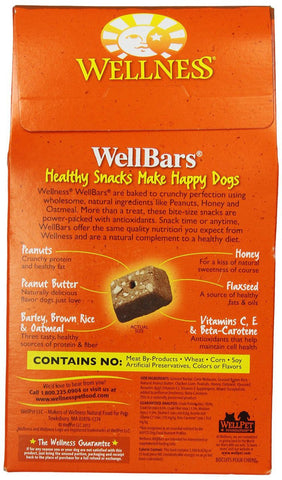 Wellness WellBars Crunchy Wheat Free Peanuts And Honey 20oz Treats