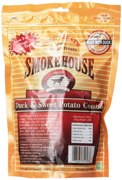 Smokehouse Natural Duck and Sweet Potato 16oz Dog Treats