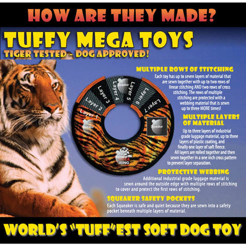 Tuffy Mega Pink Squid Dog Toy