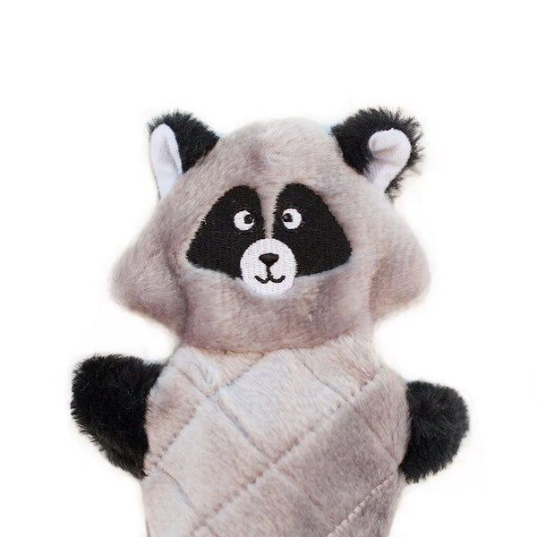 Zippy Paws Jigglerz Raccoon - Shake Squeak N Crackle Toy