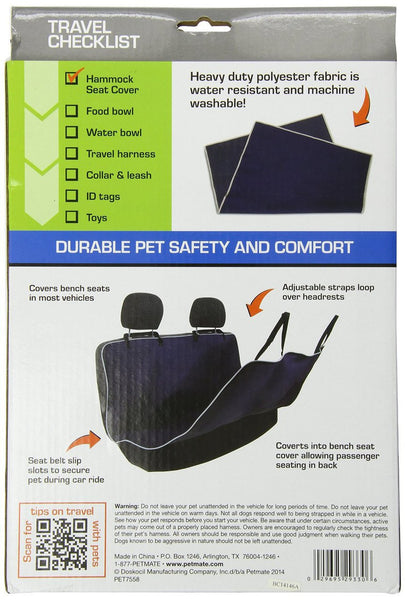 Petmate Water Resistent Hammock Car Seat Cover