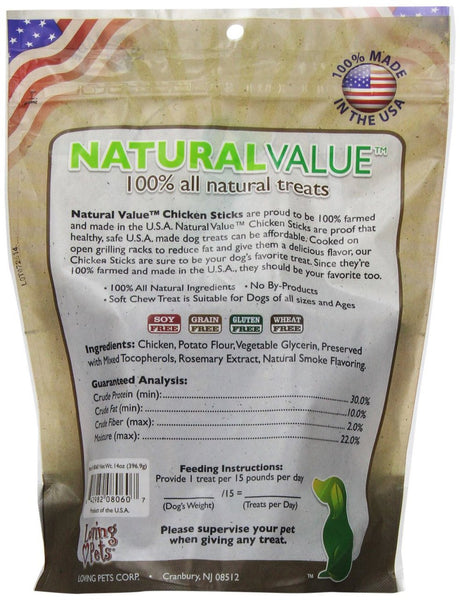 Loving Pets Natural Value Soft Chew Chicken Sticks 14oz