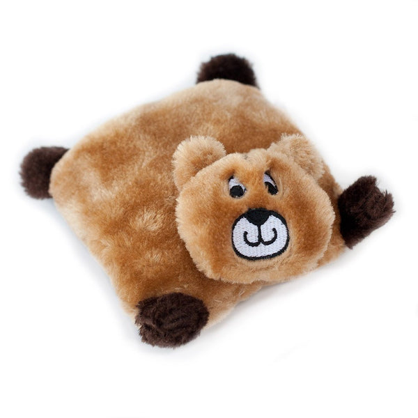 Zippy Paws Squeakie Pad Brown Bear Extreme Squeak Toy