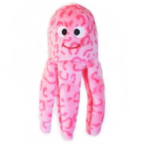 Zippy Paws Pink Floppy Jelly Squeaky Dog Plush Toy