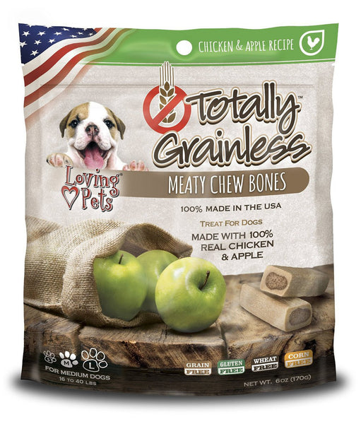 Loving Pets Totally Grainless Chicken And Apple Meaty Chew Bones Medium