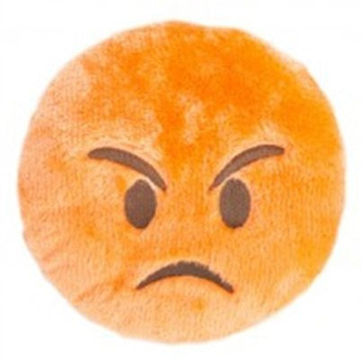 Zippy Paws Squeakie Emojiz Angry Face Plush Toy