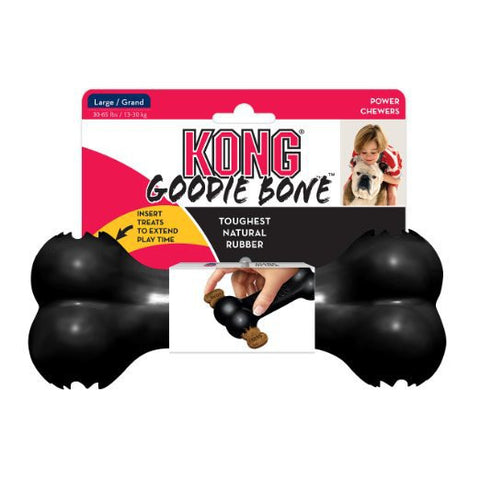 Large Black Extreme Kong Goodie Bone