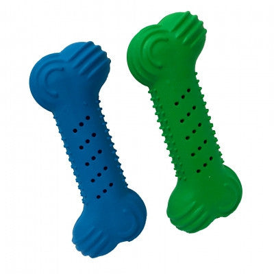 Multipet Brrrrr Bite Chilly Bone Wet N Freeze 5 Inch Dog Toy