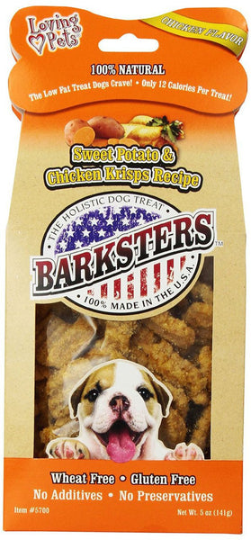 Loving Pets Barksters Sweet Potato Chicken Krisps 5oz Treats