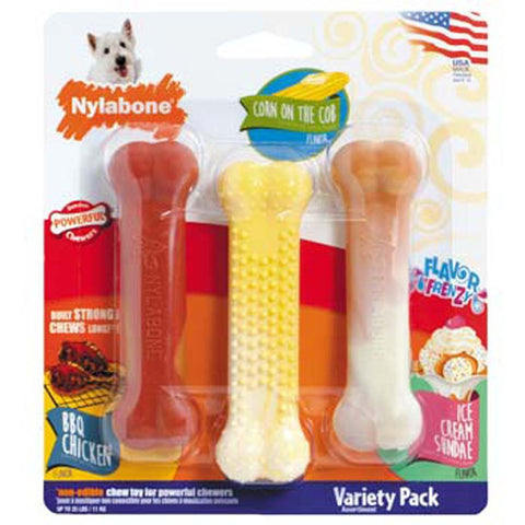 Nylabone Flavor Frenzy Dura Chew Triple Pack Regular