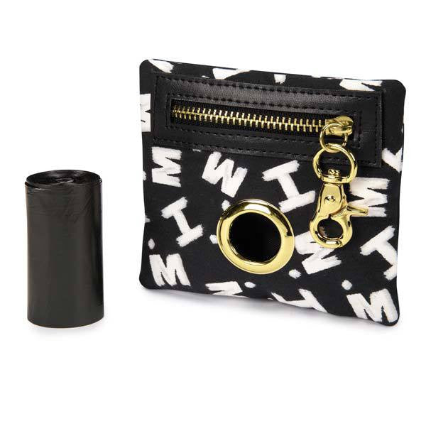 M Isaac Mizrahi Painterly Collection Black Waste Bag Holder