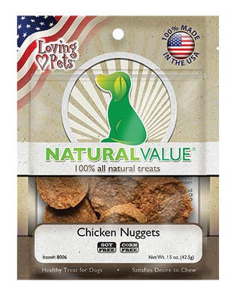 Loving Pets Natural Value Chicken Nuggets Mini 1.5oz Bag