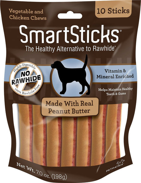 SmartSticks Peanut Butter Dog Chews 10pk