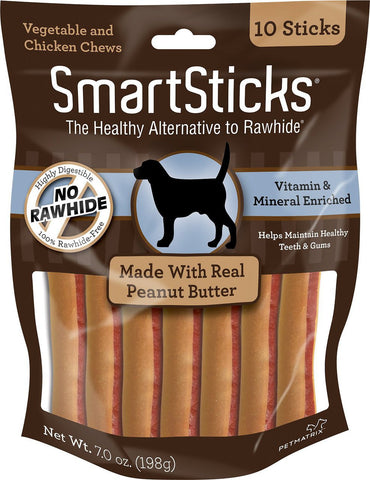 SmartSticks Peanut Butter Dog Chews 10pk