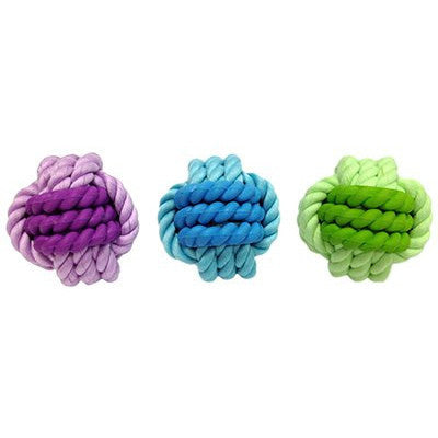 Multipet Nuts for Knots Rope And Rubber Ball Dog Toy