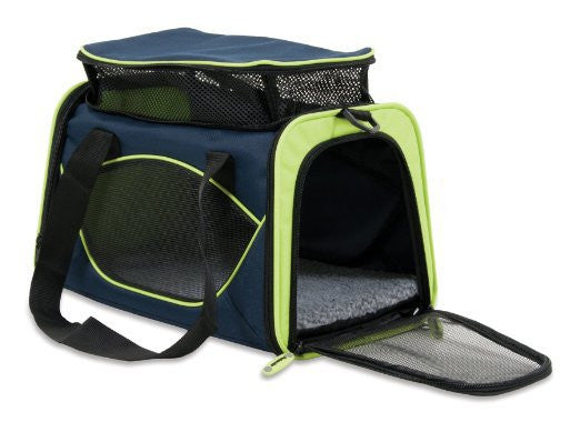 Petmate See and Pop Top Pets Carrier Navy Blue