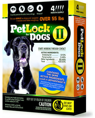 PetLock II Flea Treatment for Dogs Over 55 lbs 4 Month Supply