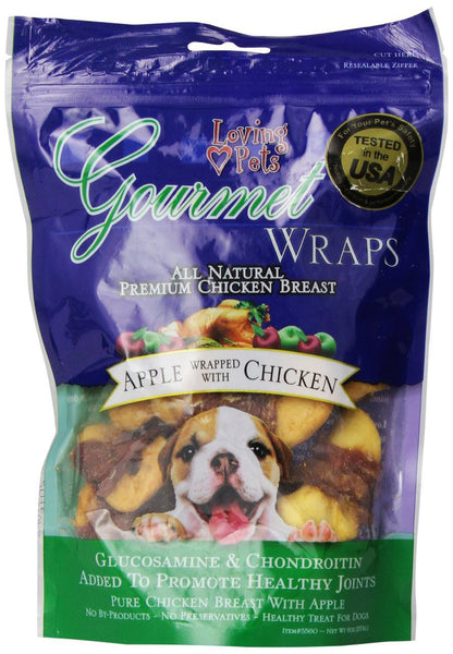 Loving Pets Gourmet Apple And Chicken Wraps Dog Treats 6oz