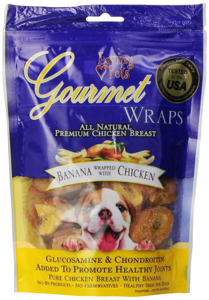 Loving Pets Gourmet Banana And Chicken Wraps Dog Treats 6oz