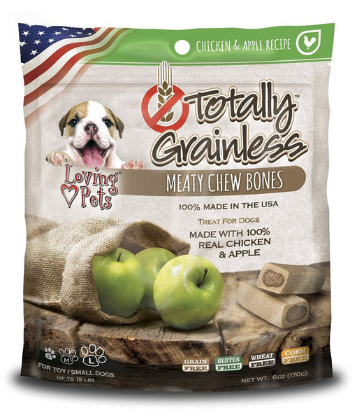 Loving Pets Totally Grainless Chicken And Apple Meaty Chew Bones Small