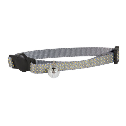 Aspenpet Gray Dots Adjustable Reflective Cat Collar