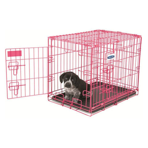 Petmate 24 Inch Pink Puppy 2 Door Training Kennel