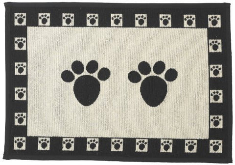 PetRageous Black Paws Tapestry Pet Placemat